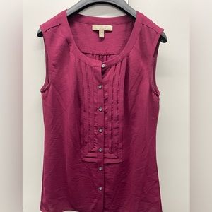 Banana Republic sleeveless blouse, Size 0, burgundy